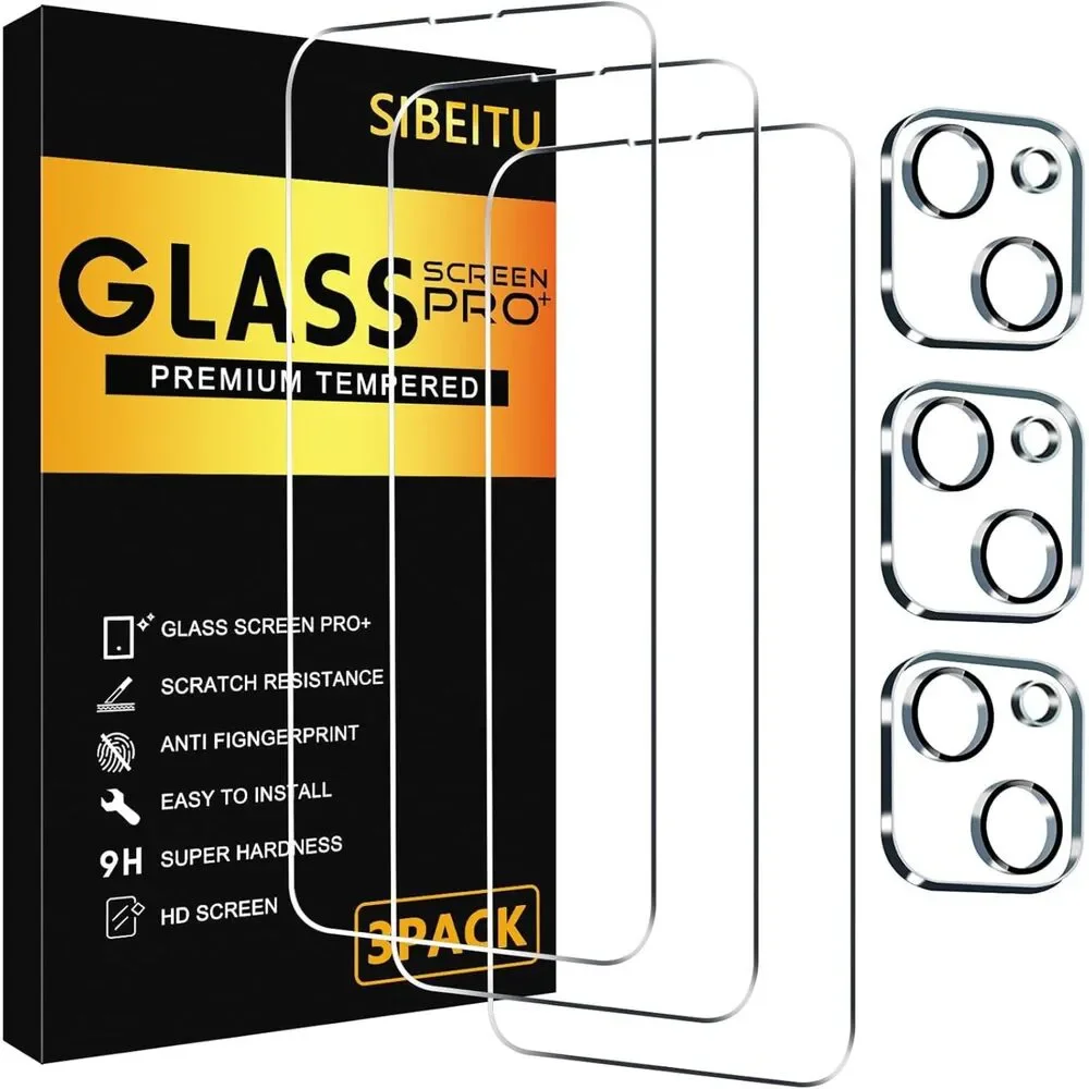 3 Pack Screen Protector for iPhone 14, Camera Lens Protector,  20H-164PH003